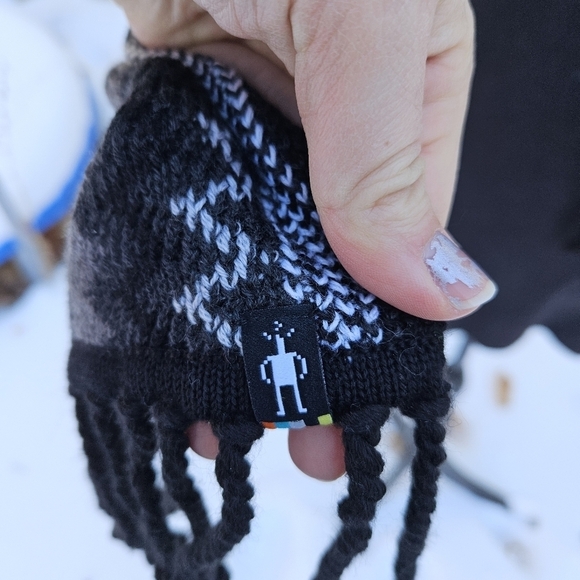 Smartwool black gray white knit scarf - Picture 3 of 4